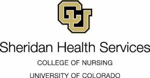 University of Colorado, College of Nursing, Sheridan Health Services logo.